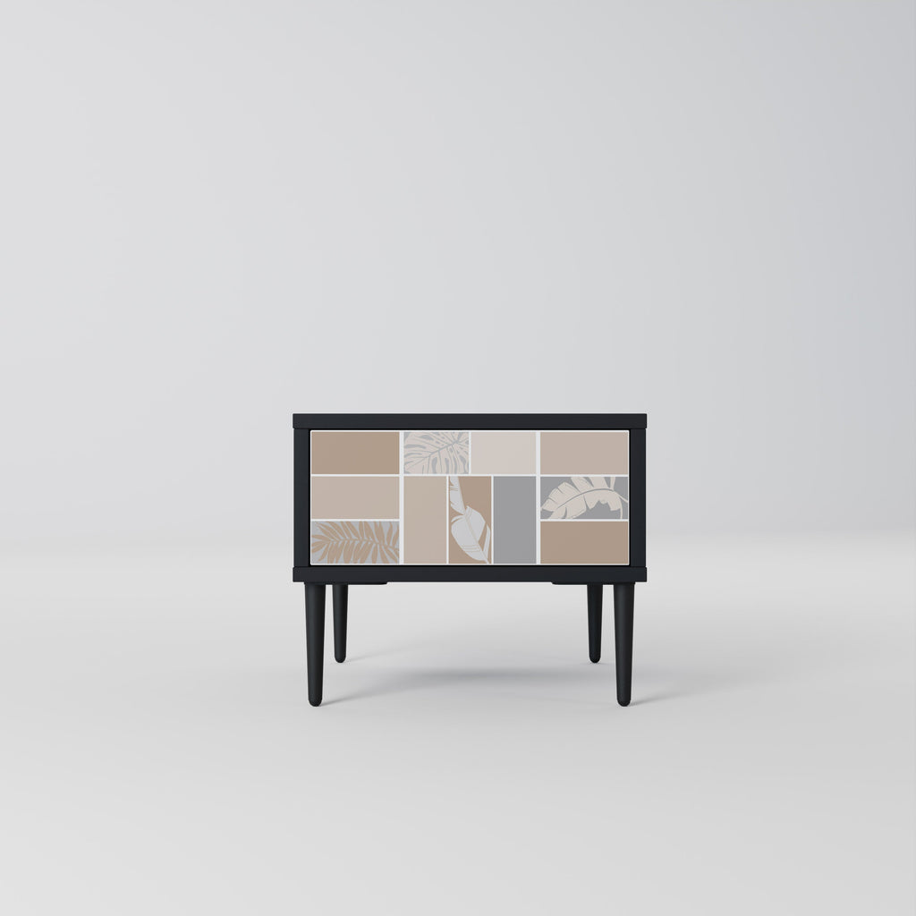 TROPICAL SHAPES Mesa de Cabeceira em Acabamento Preto