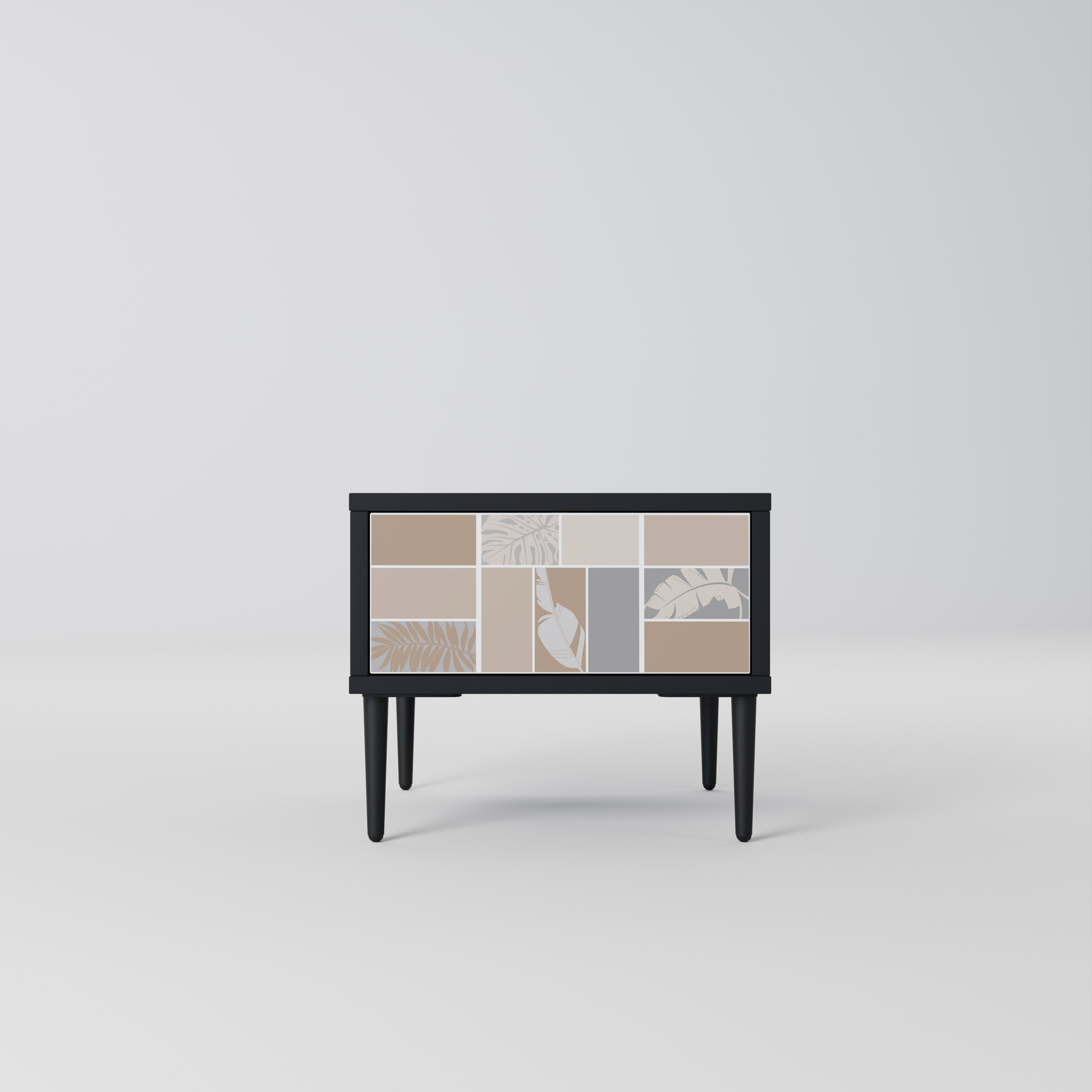 TROPICAL SHAPES Mesa de Cabeceira em Acabamento Preto