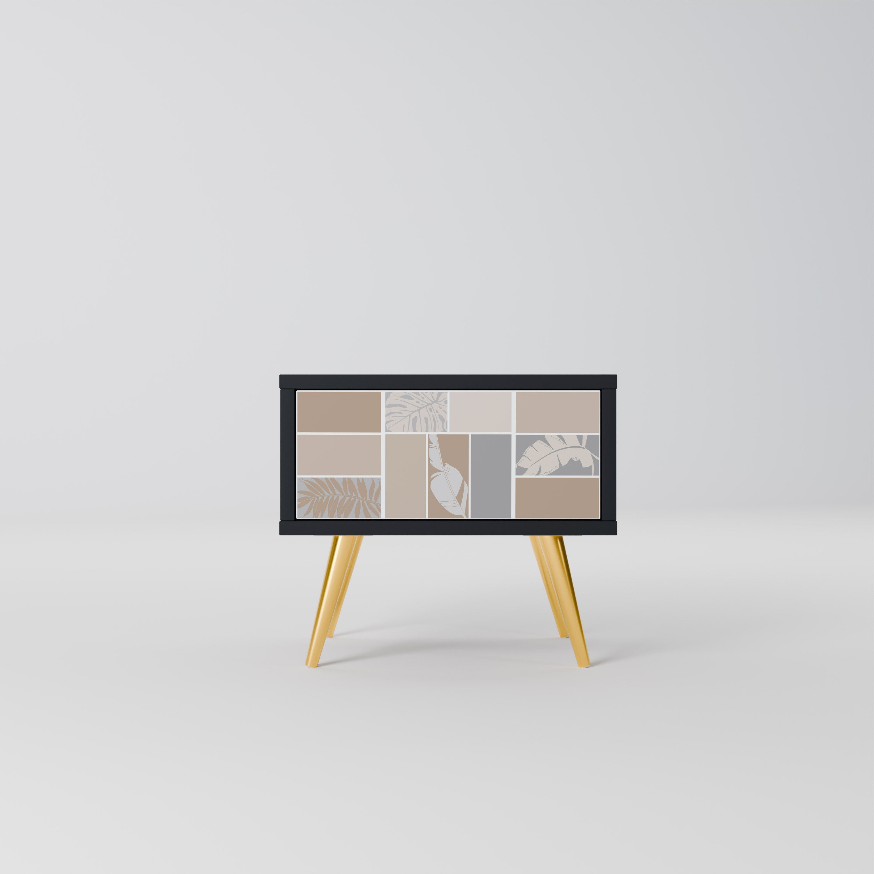 TROPICAL SHAPES Mesa de Cabeceira em Acabamento Preto