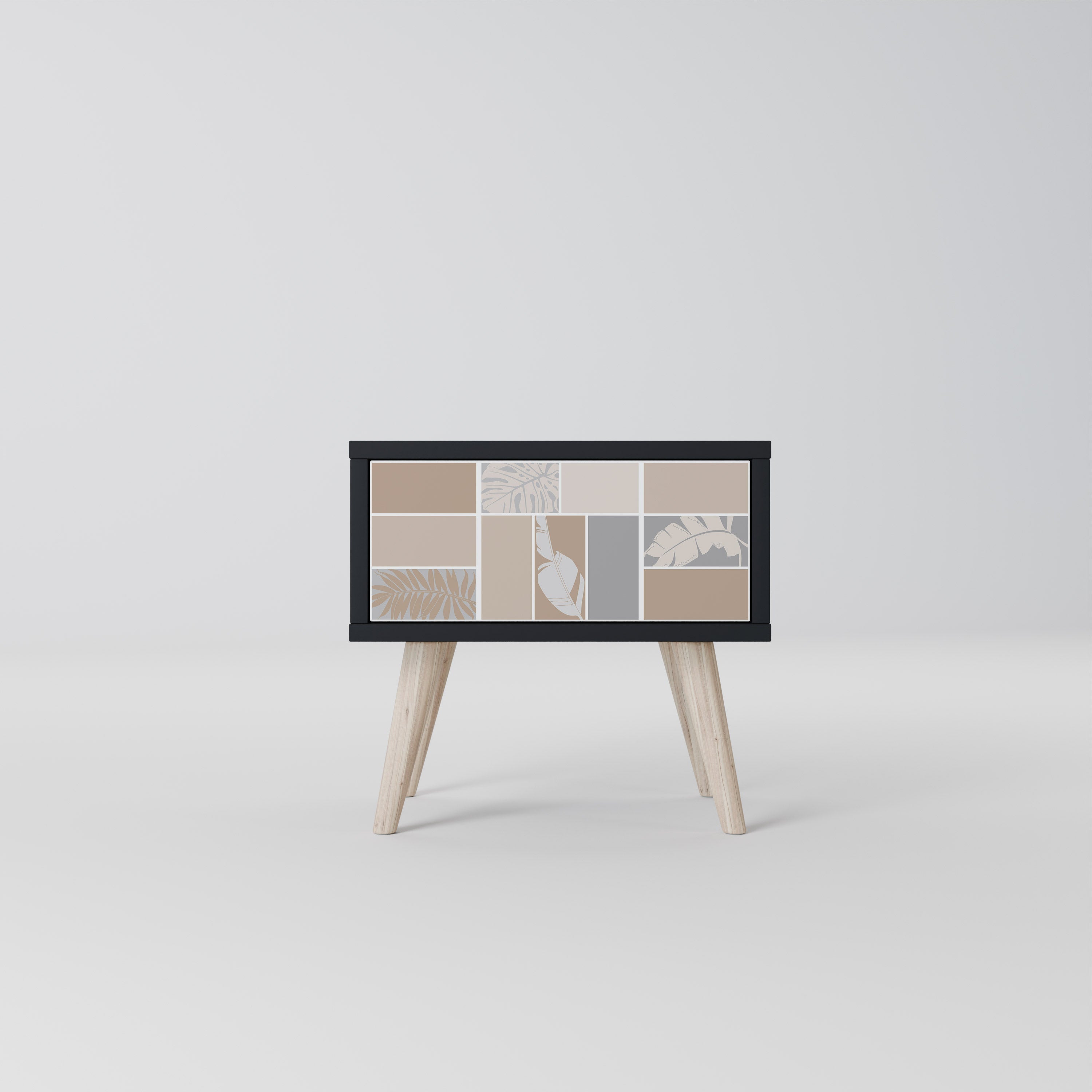 TROPICAL SHAPES Mesa de Cabeceira em Acabamento Preto