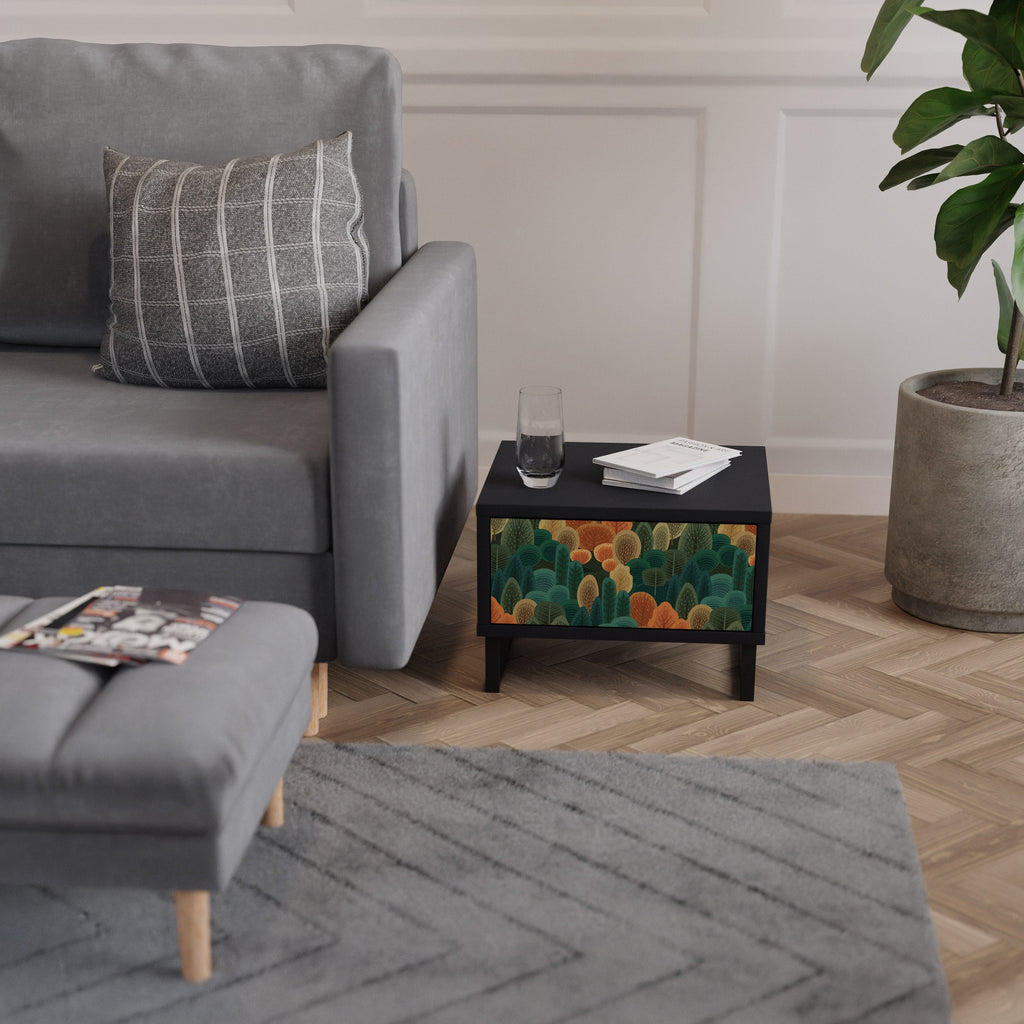AUTUMN KALEIDOSCOPE Mesa de Cabeceira em Acabamento Preto