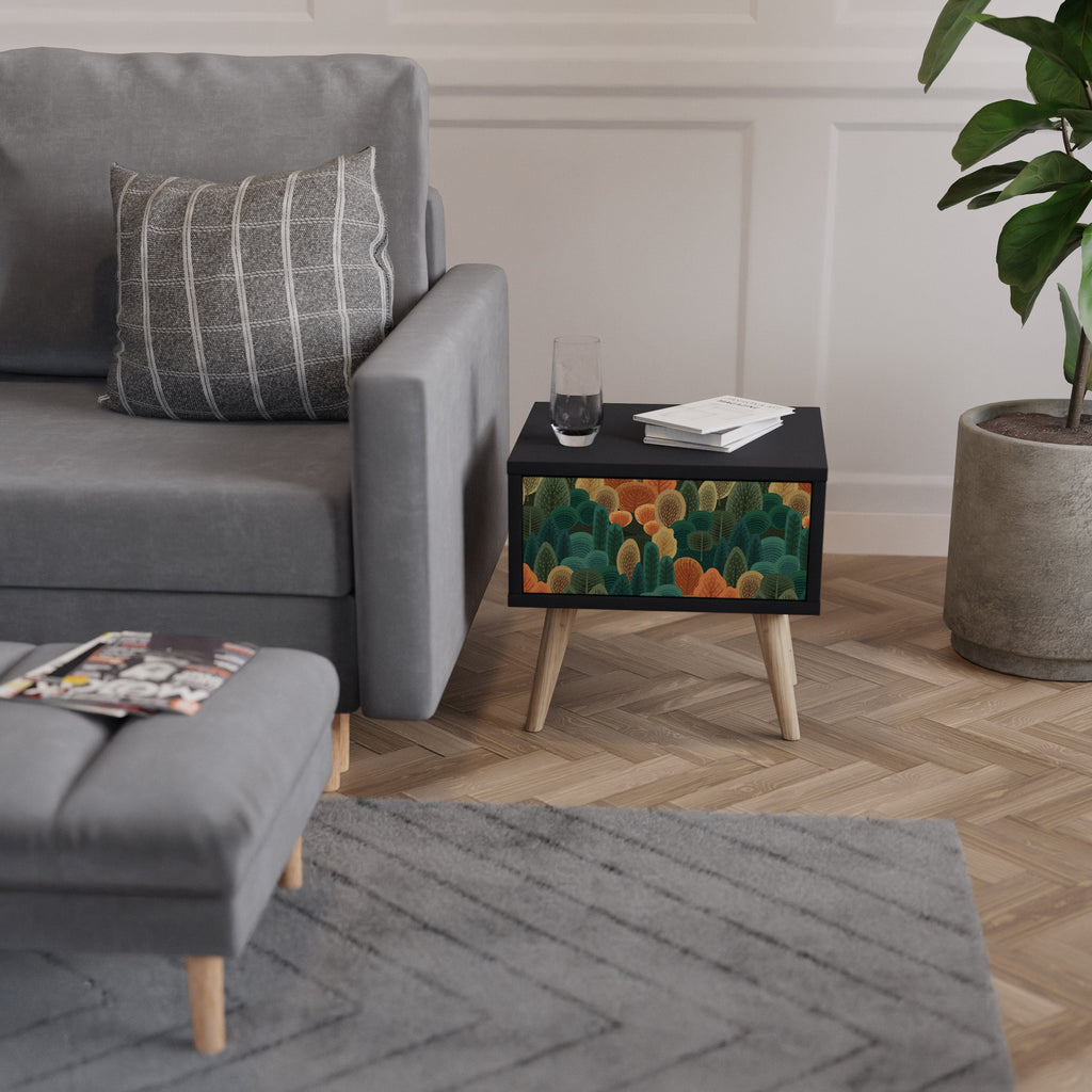 AUTUMN KALEIDOSCOPE Mesa de Cabeceira em Acabamento Preto