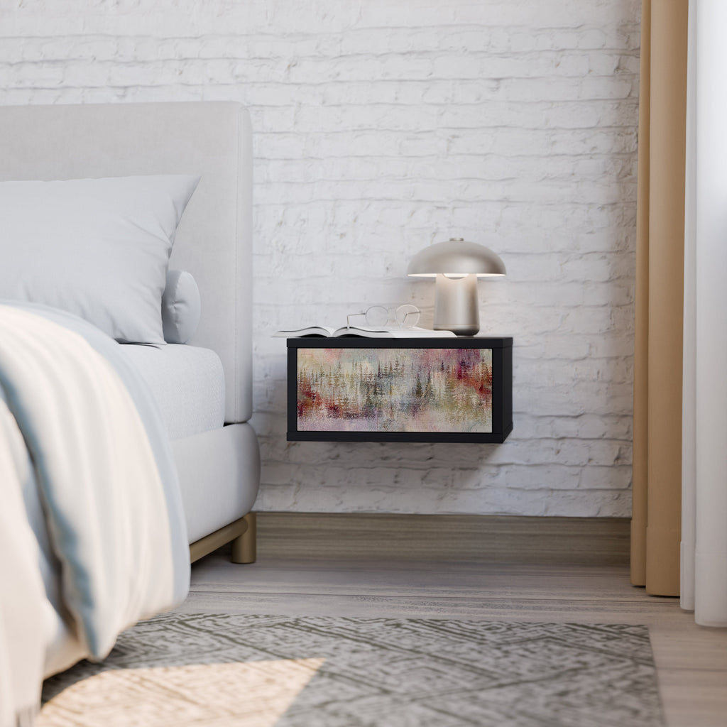 VEILED SUMMIT Mesa de Cabeceira em Acabamento Preto