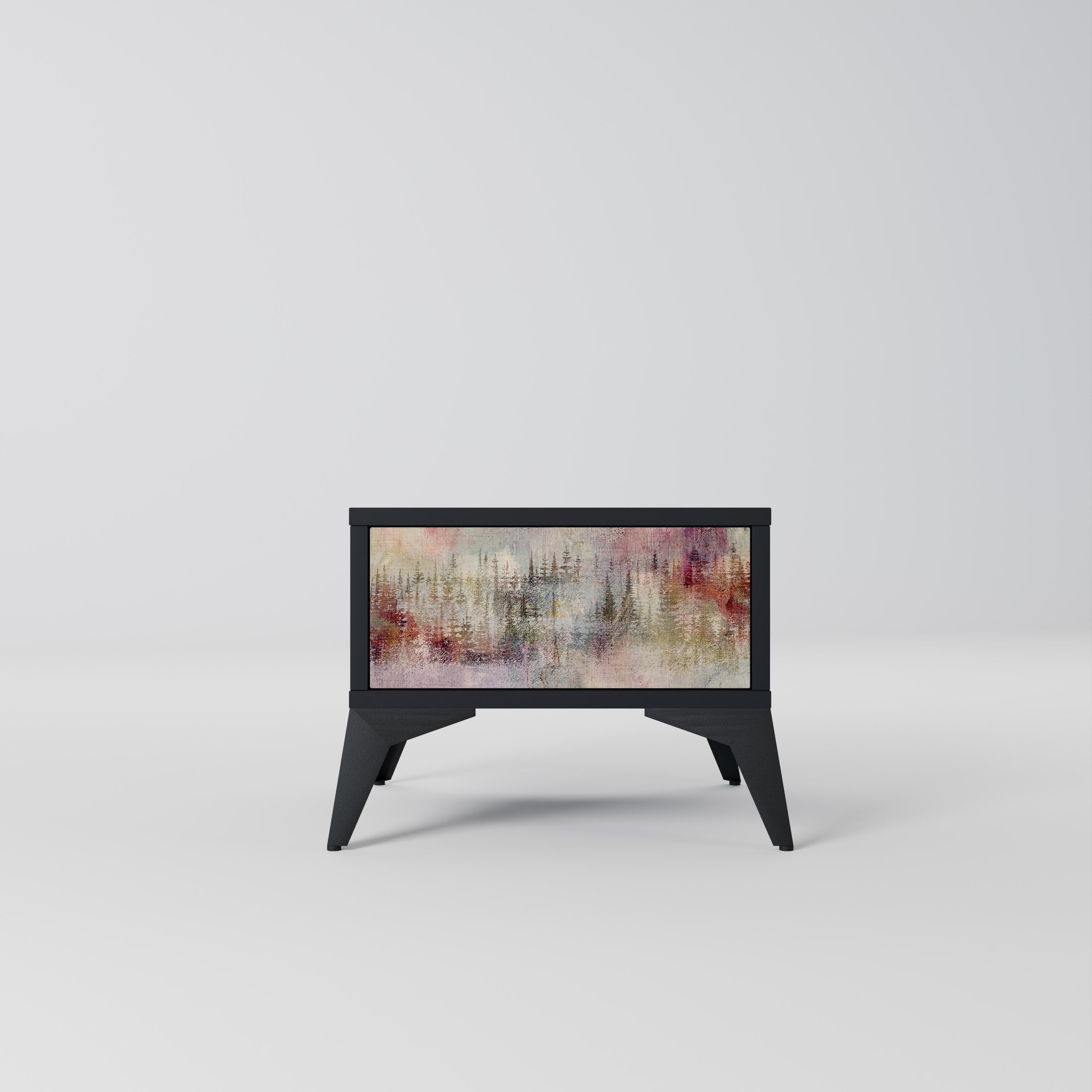 VEILED SUMMIT Mesa de Cabeceira em Acabamento Preto