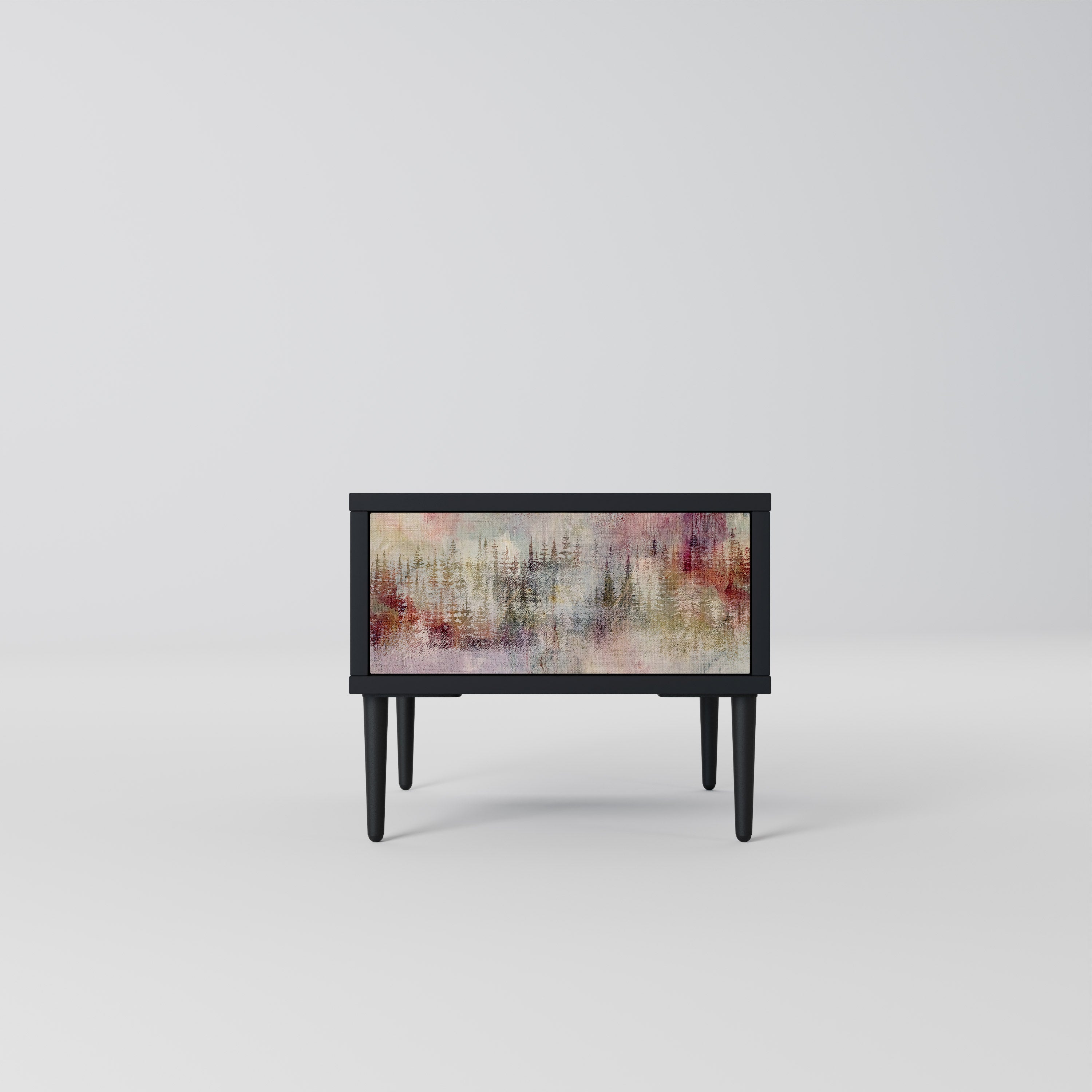 VEILED SUMMIT Mesa de Cabeceira em Acabamento Preto