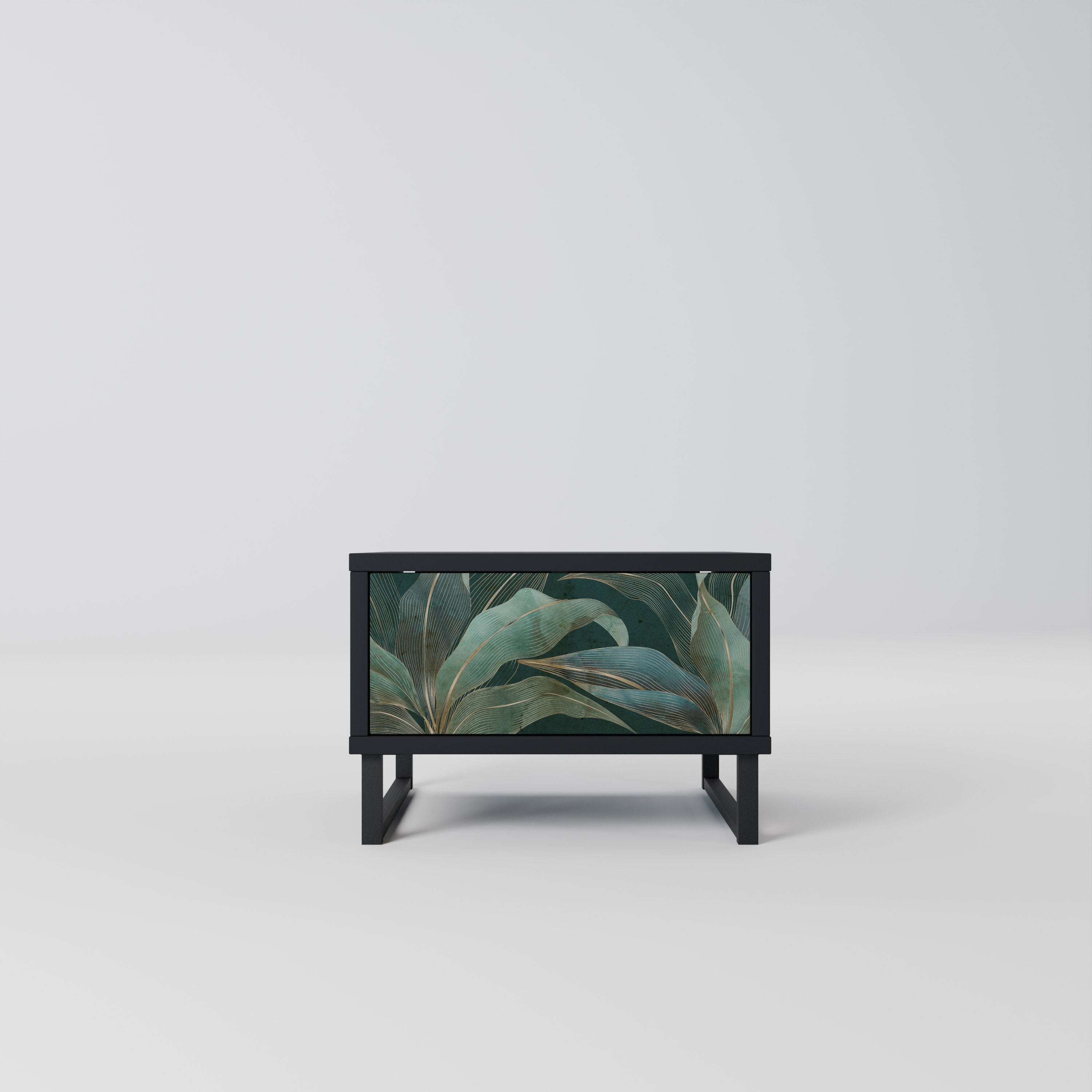 ROYAL GREEN Mesa de Cabeceira em Acabamento Preto