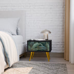 ROYAL GREEN Mesa de Cabeceira em Acabamento Preto