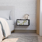 ELEGANT BOTANICS Mesa de Cabeceira em Acabamento Preto