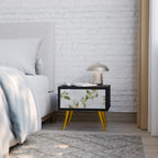 ELEGANT BOTANICS Mesa de Cabeceira em Acabamento Preto