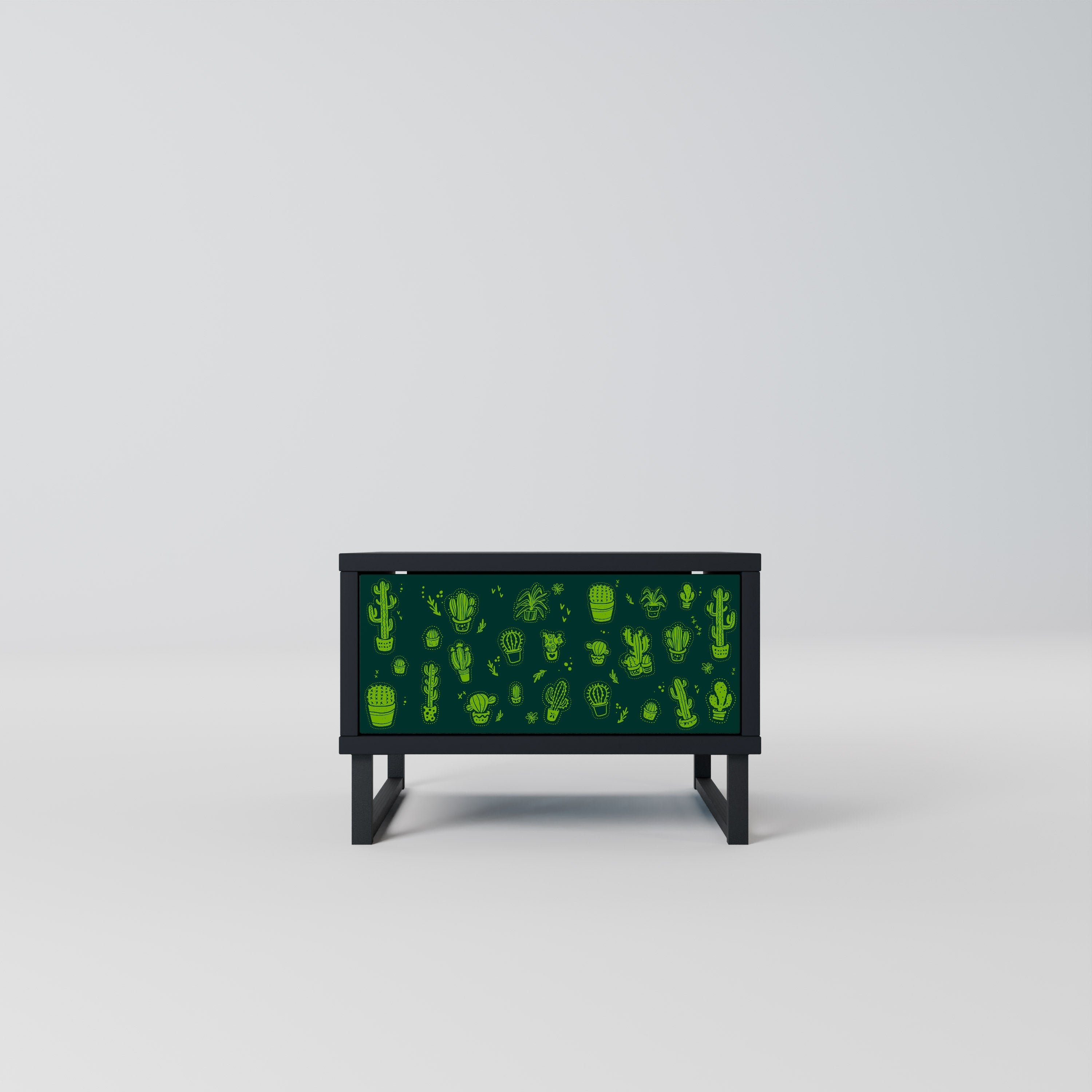 DESERT GREEN Mesa de Cabeceira em Acabamento Preto