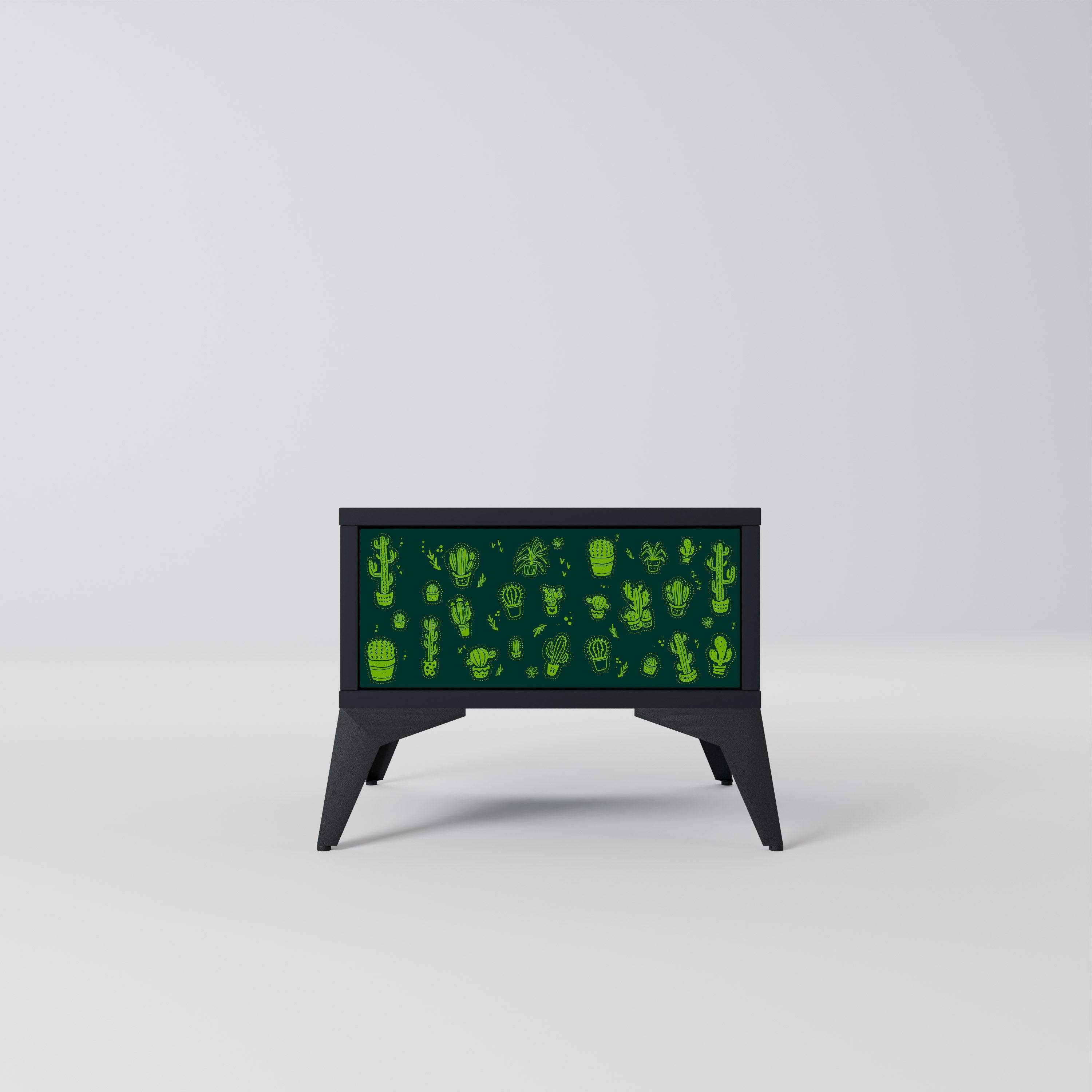 DESERT GREEN Mesa de Cabeceira em Acabamento Preto