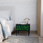 DESERT GREEN Mesa de Cabeceira em Acabamento Preto