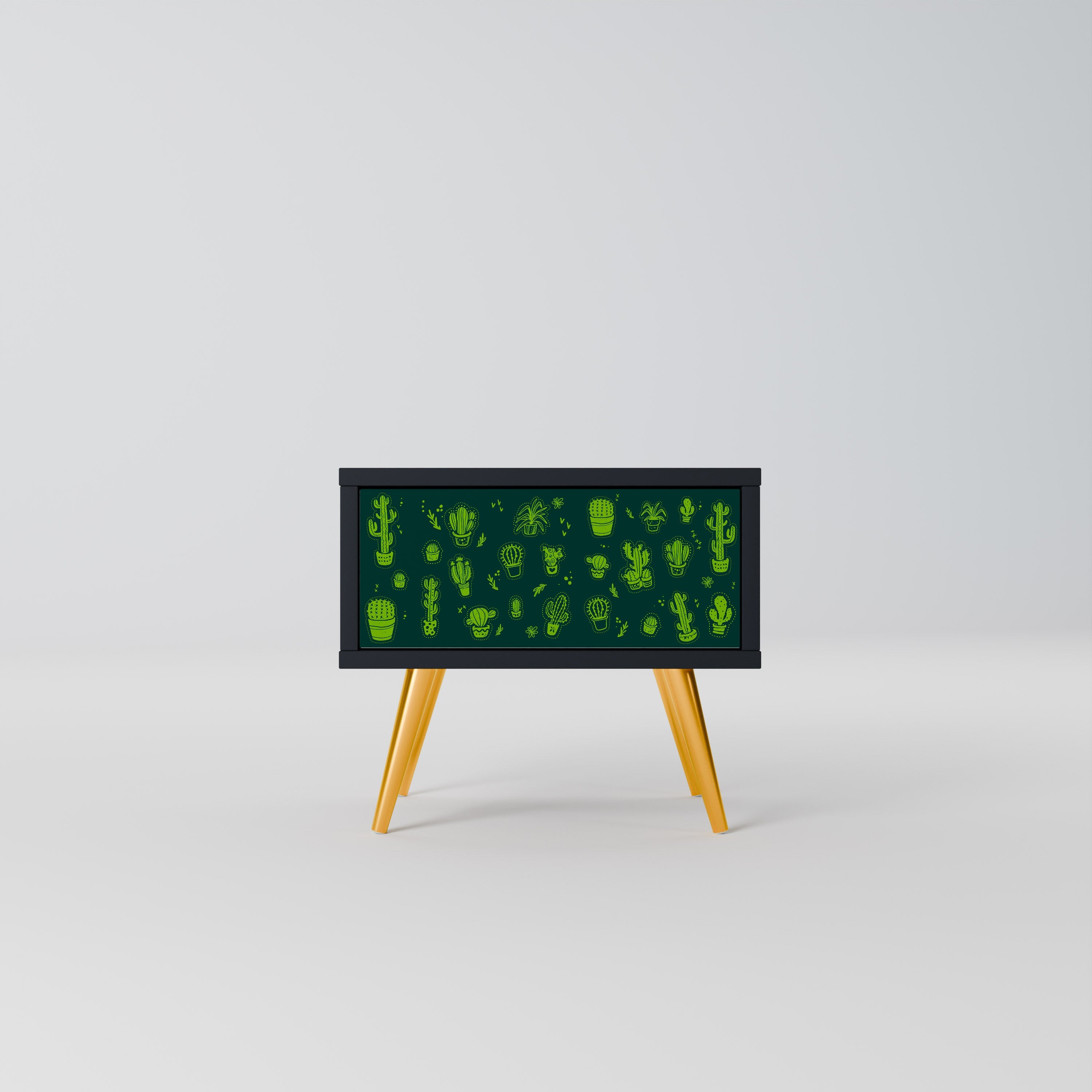 DESERT GREEN Mesa de Cabeceira em Acabamento Preto