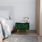 DESERT GREEN Mesa de Cabeceira em Acabamento Preto