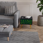 DESERT GREEN Mesa de Cabeceira em Acabamento Preto