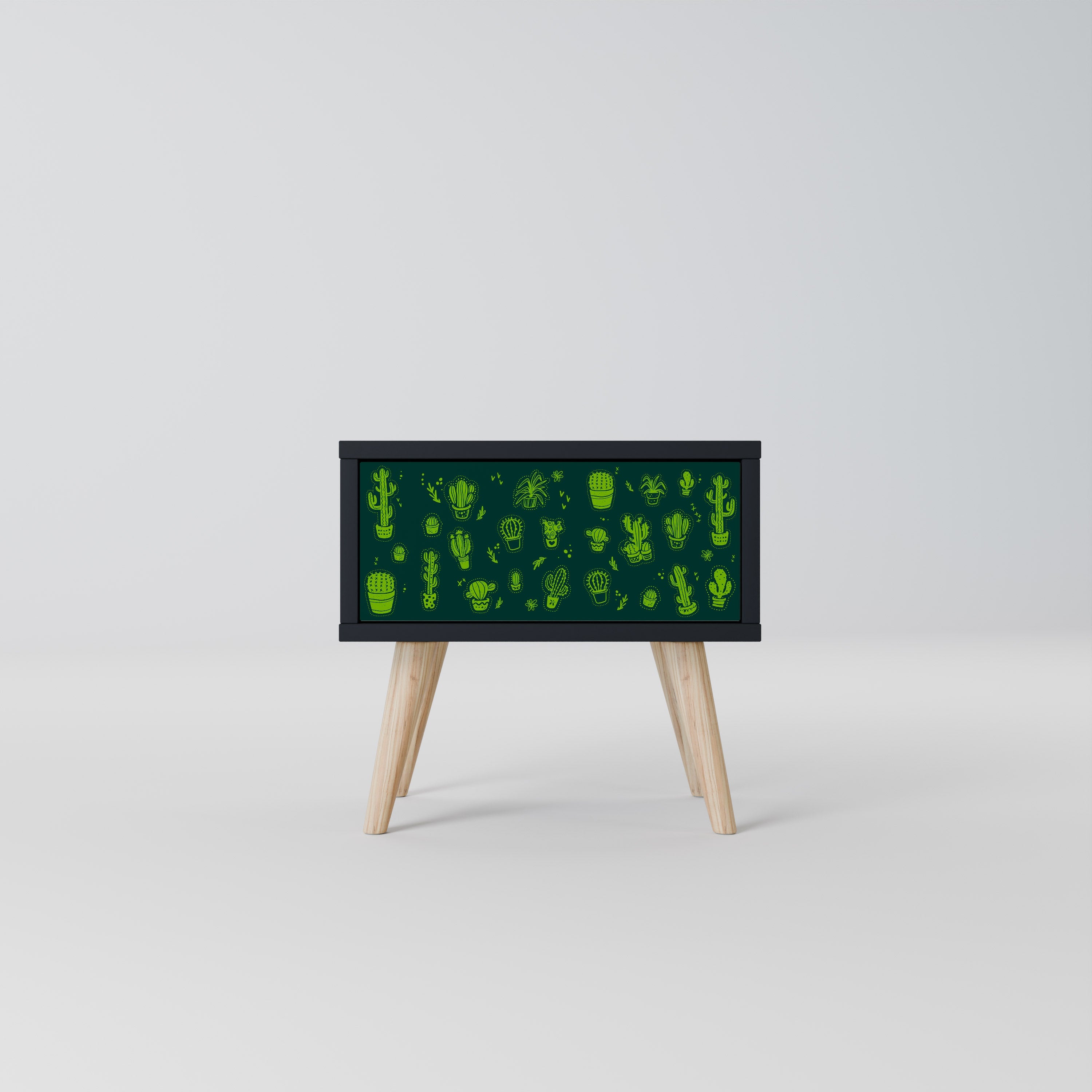 DESERT GREEN Mesa de Cabeceira em Acabamento Preto