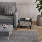 PASSING TIME Mesa de Cabeceira em Acabamento Preto