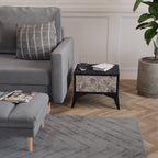 PASSING TIME Mesa de Cabeceira em Acabamento Preto