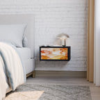 TRACES OF AUTUMN Mesa de Cabeceira em Acabamento Preto