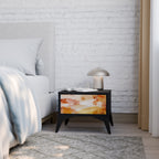 TRACES OF AUTUMN Mesa de Cabeceira em Acabamento Preto