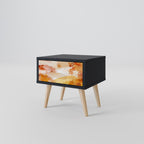 TRACES OF AUTUMN Mesa de Cabeceira em Acabamento Preto