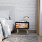 TRACES OF AUTUMN Mesa de Cabeceira em Acabamento Preto