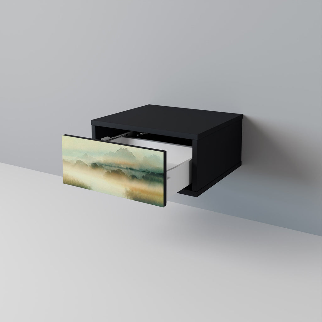 MORNING BY THE LAKE Nightstand in Black Finish
