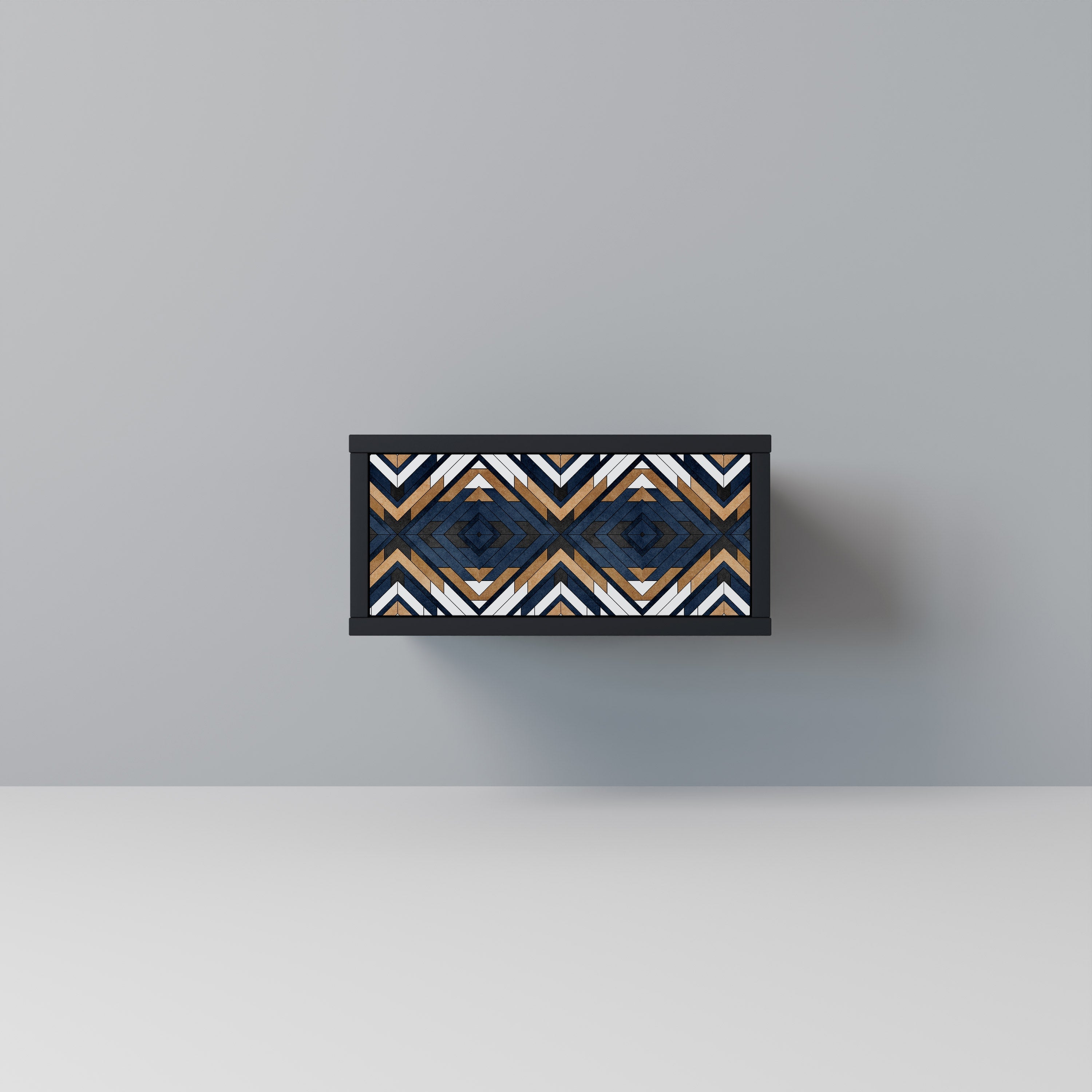 ARTFUL GEOMETRY Mesa de Cabeceira em Acabamento Preto