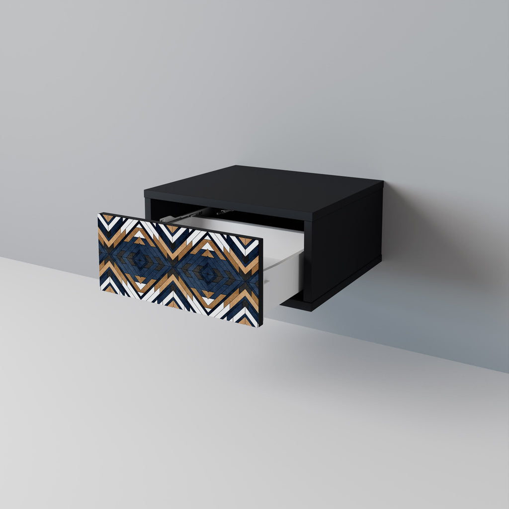 ARTFUL GEOMETRY Mesa de Cabeceira em Acabamento Preto