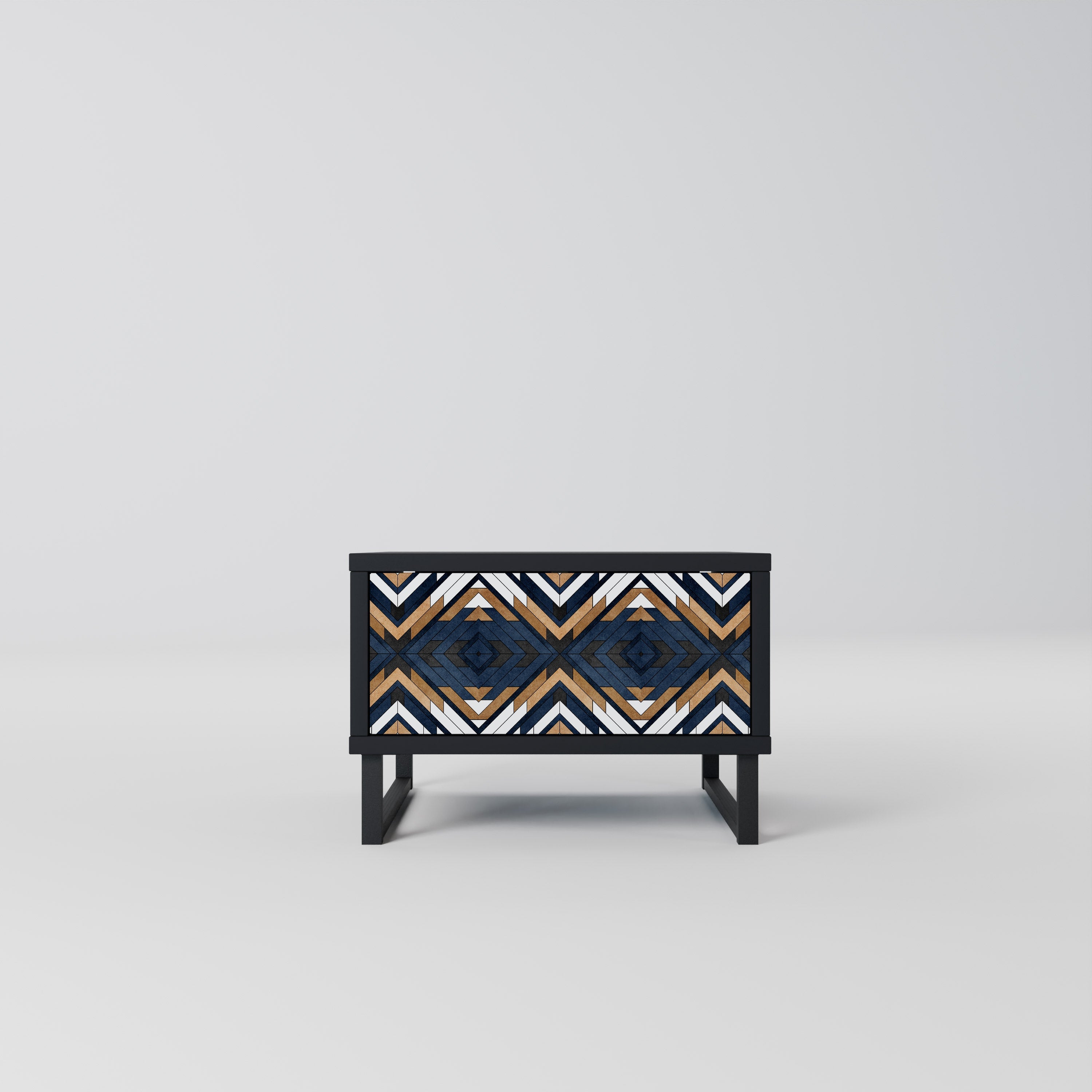 ARTFUL GEOMETRY Mesa de Cabeceira em Acabamento Preto