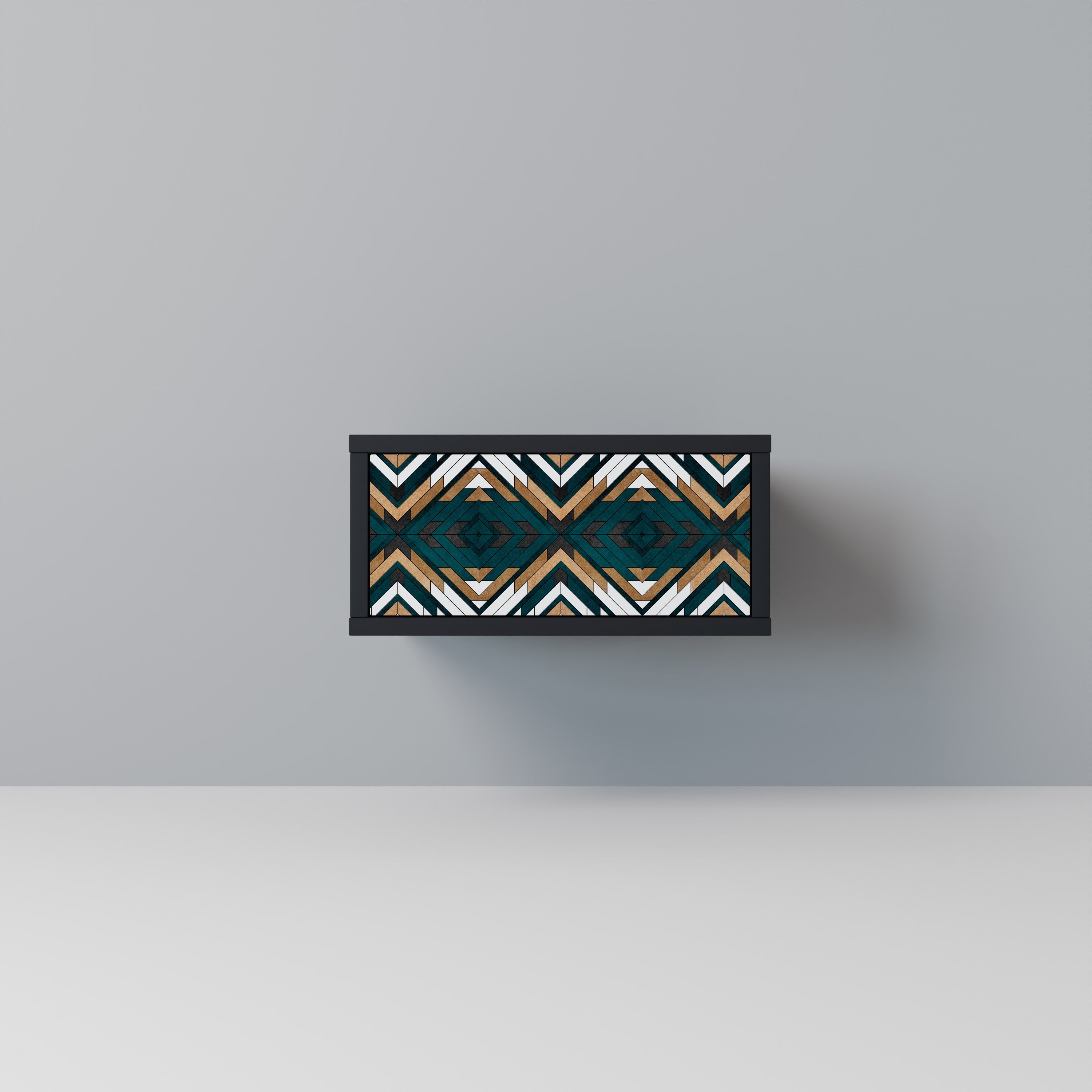 ARTISTIC GEOMETRY Mesa de Cabeceira em Acabamento Preto