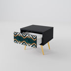 ARTISTIC GEOMETRY Mesa de Cabeceira em Acabamento Preto