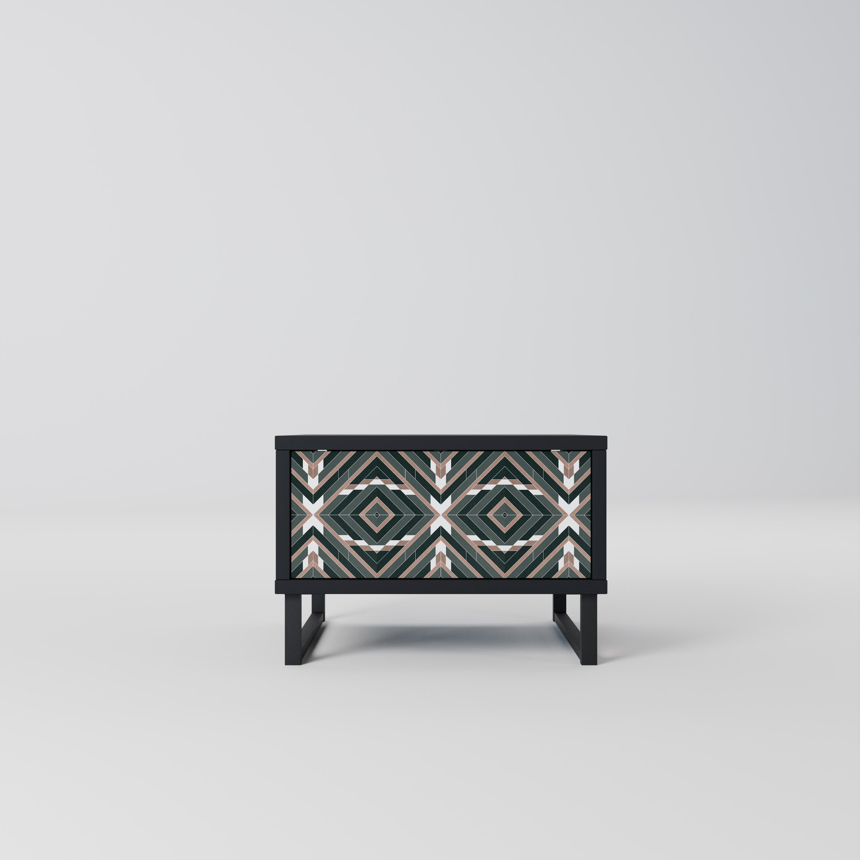 DIMENSION DELIGHTS Mesa de Cabeceira em Acabamento Preto