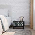 DIMENSION DELIGHTS Mesa de Cabeceira em Acabamento Preto