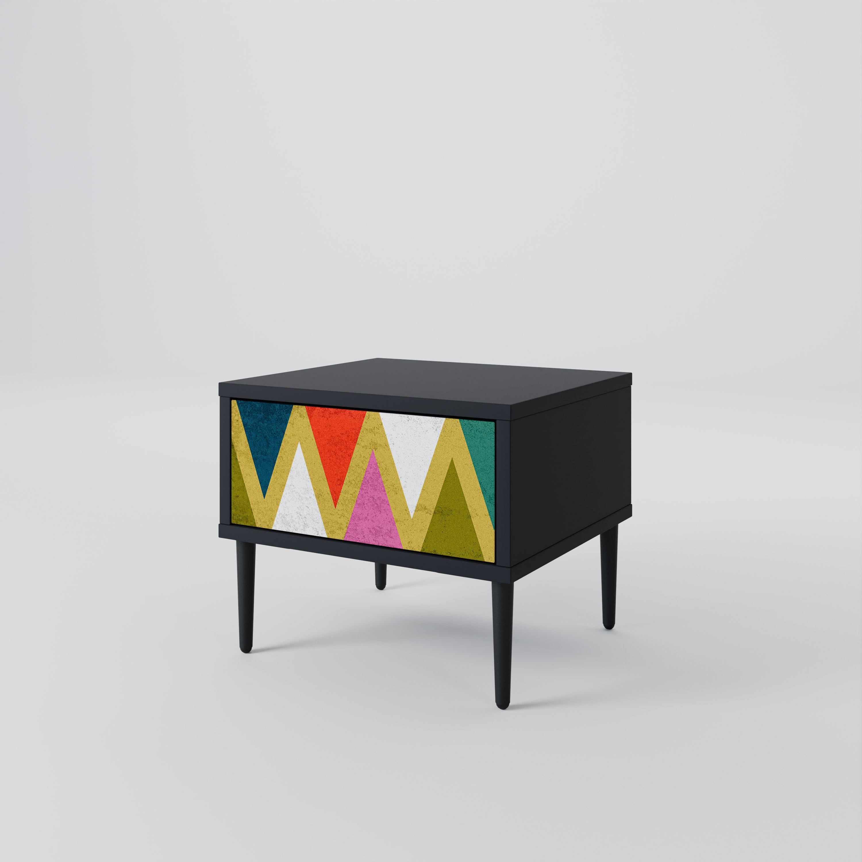 COLORFUL TRIANGLES Nightstand