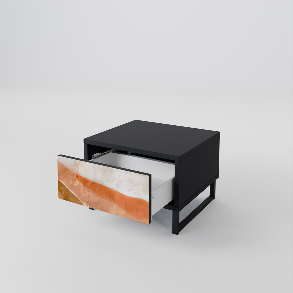 SANDHILLS SPLENDOUR Mesa de Cabeceira em Acabamento Preto