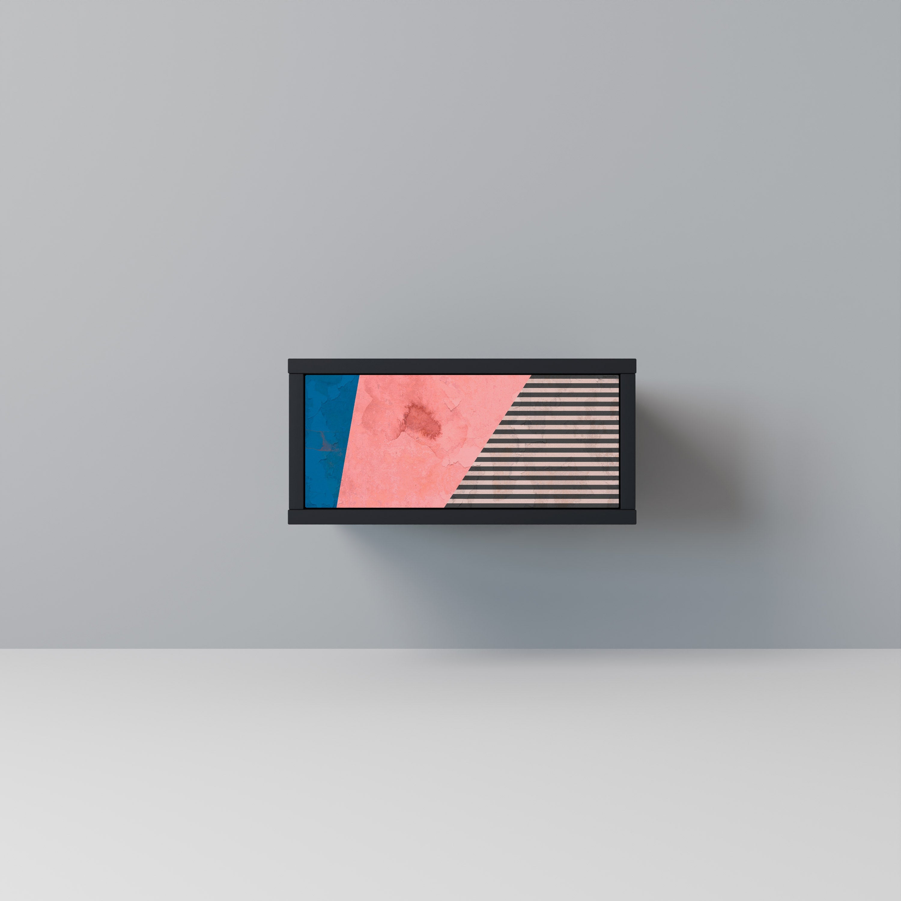 GLAMOROUS STRIPE Mesa de Cabeceira em Acabamento Preto