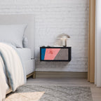 GLAMOROUS STRIPE Mesa de Cabeceira em Acabamento Preto