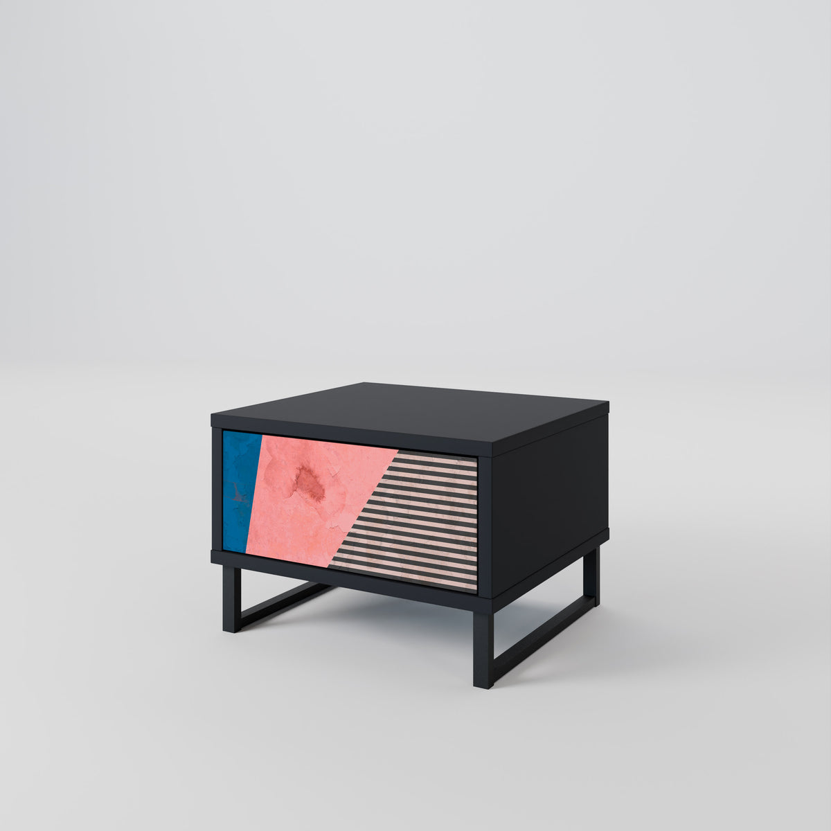 GLAMOROUS STRIPE Mesa de Cabeceira com Gaveta
