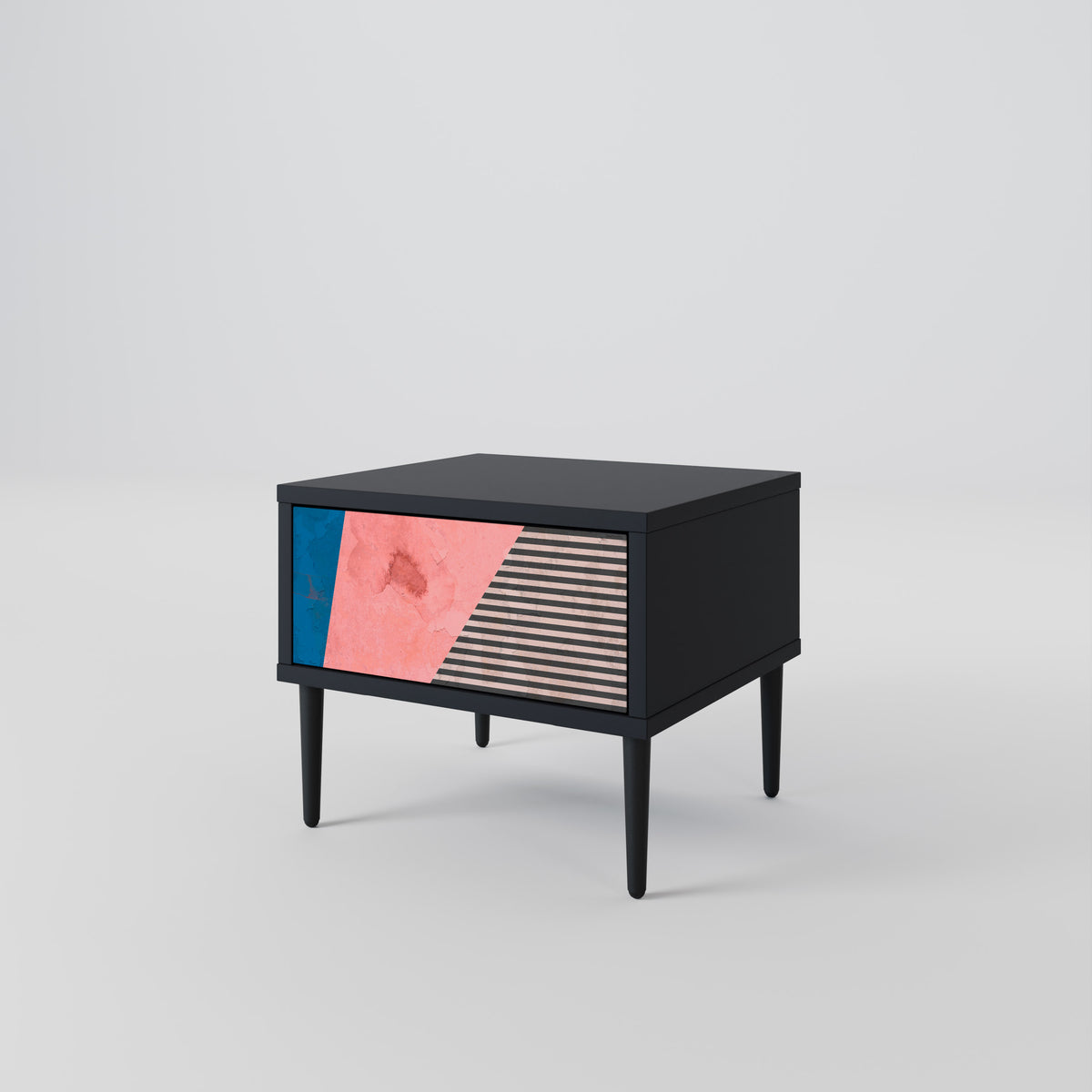 GLAMOROUS STRIPE Mesa de Cabeceira com Gaveta