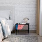 GLAMOROUS STRIPE Mesa de Cabeceira em Acabamento Preto