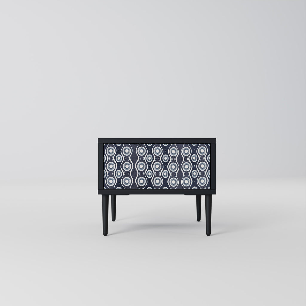 GRAPHITE EYES Mesa de Cabeceira em Acabamento Preto