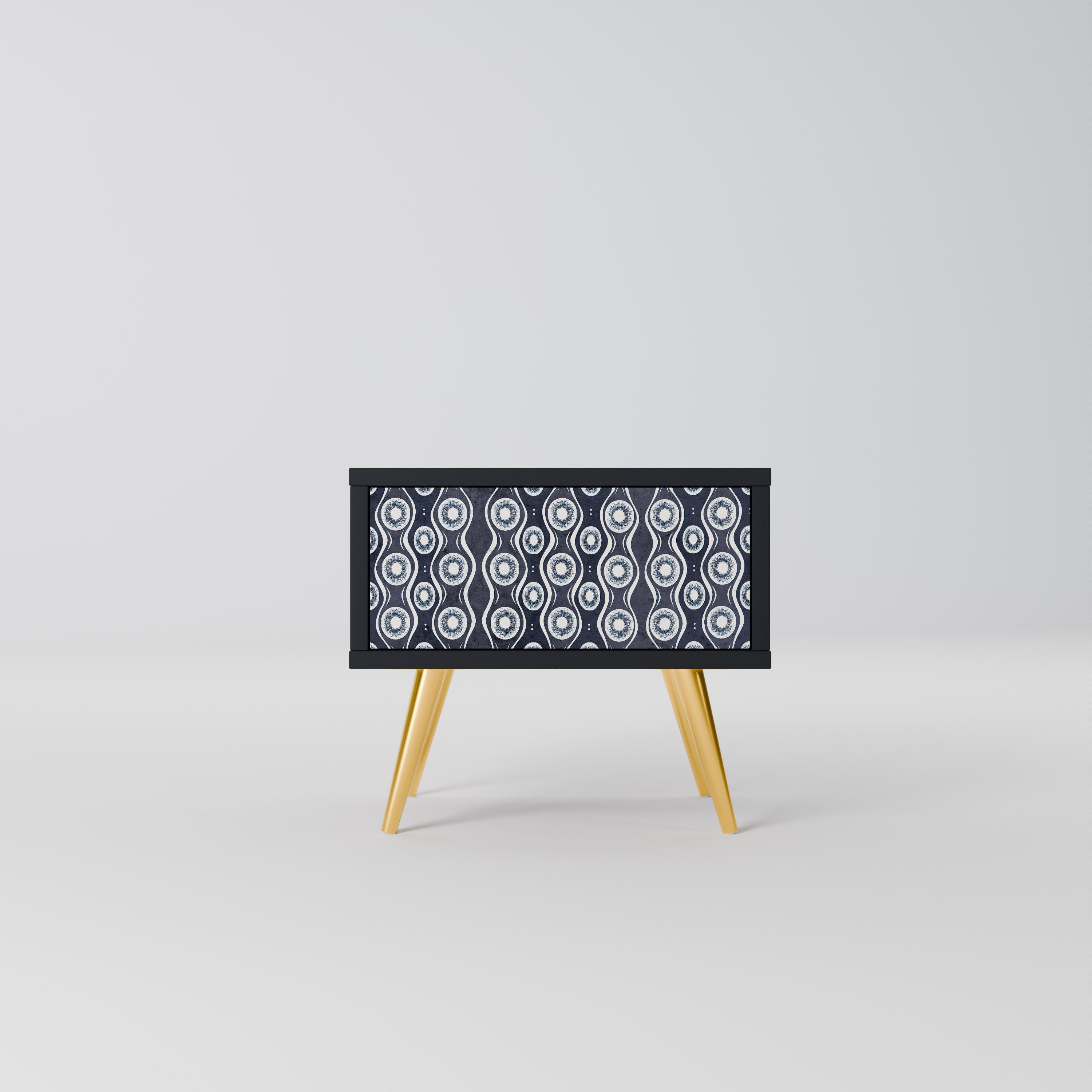 GRAPHITE EYES Mesa de Cabeceira em Acabamento Preto