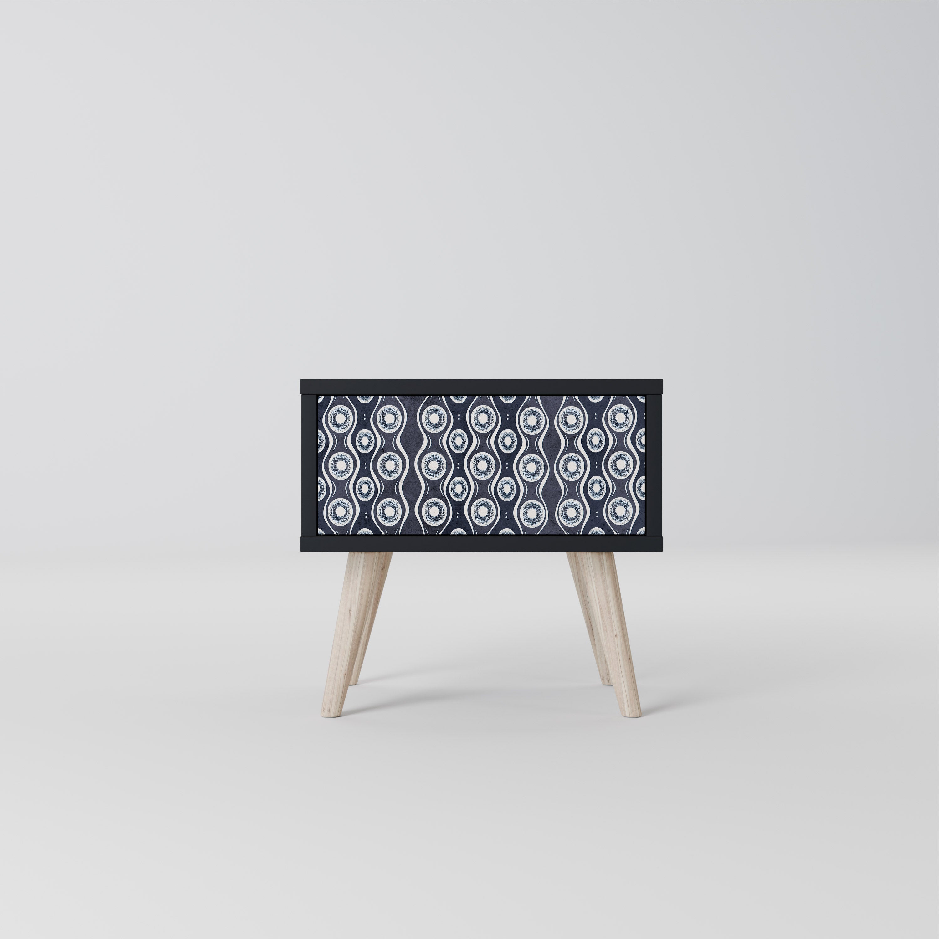 GRAPHITE EYES Mesa de Cabeceira em Acabamento Preto