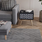 GRAPHITE EYES Mesa de Cabeceira em Acabamento Preto