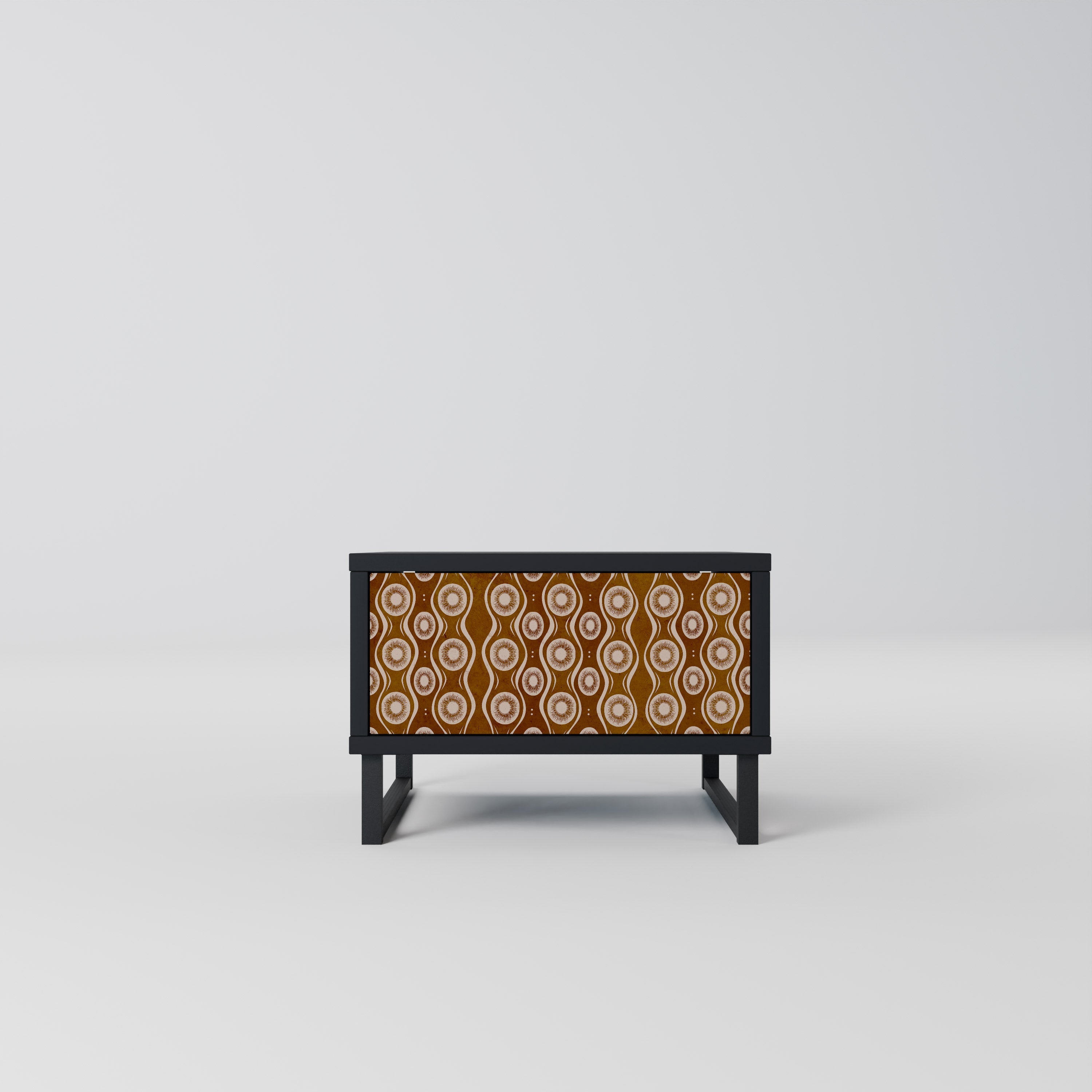 BROWN EYES Mesa de Cabeceira em Acabamento Preto