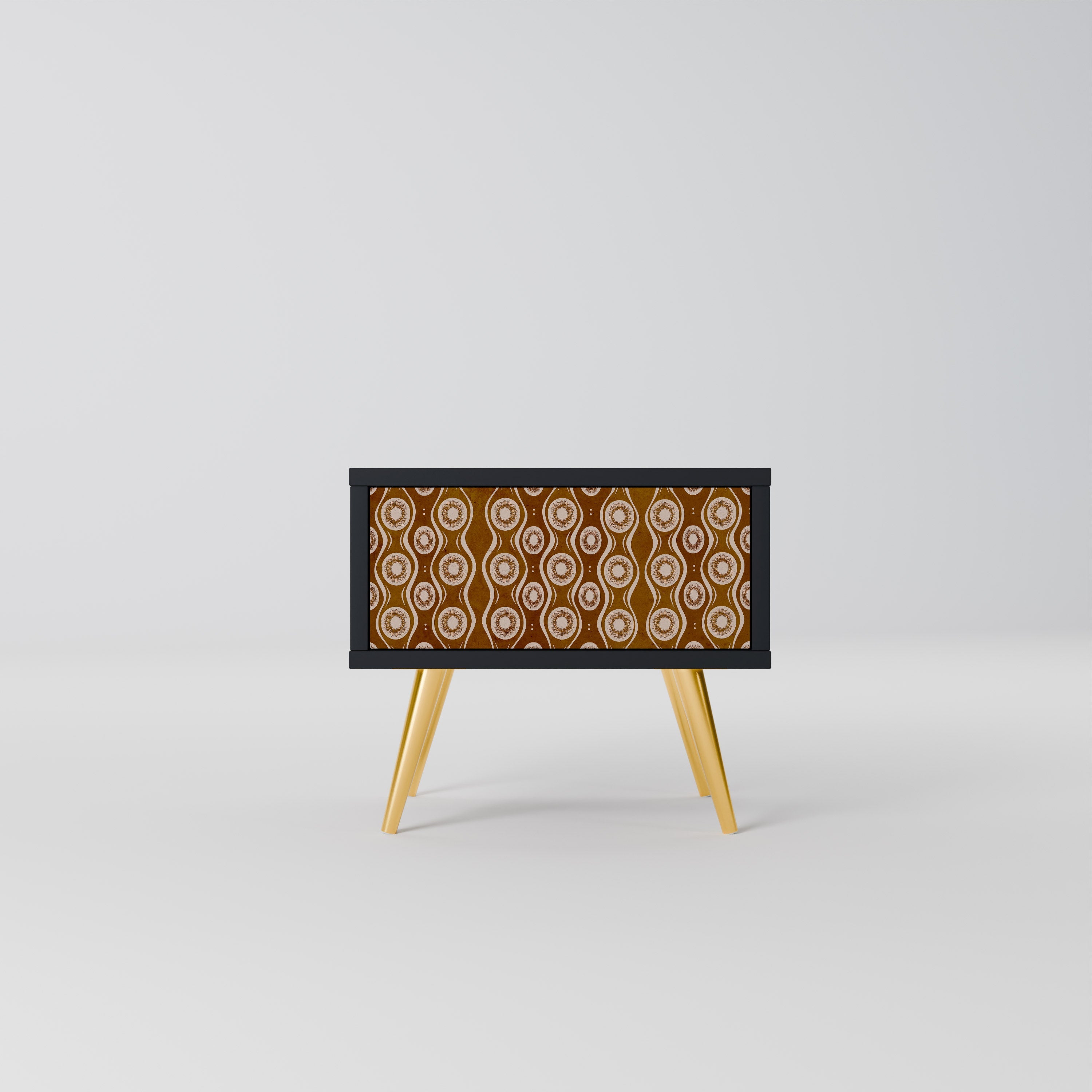 BROWN EYES Mesa de Cabeceira em Acabamento Preto