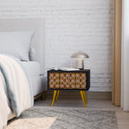 BROWN EYES Mesa de Cabeceira em Acabamento Preto