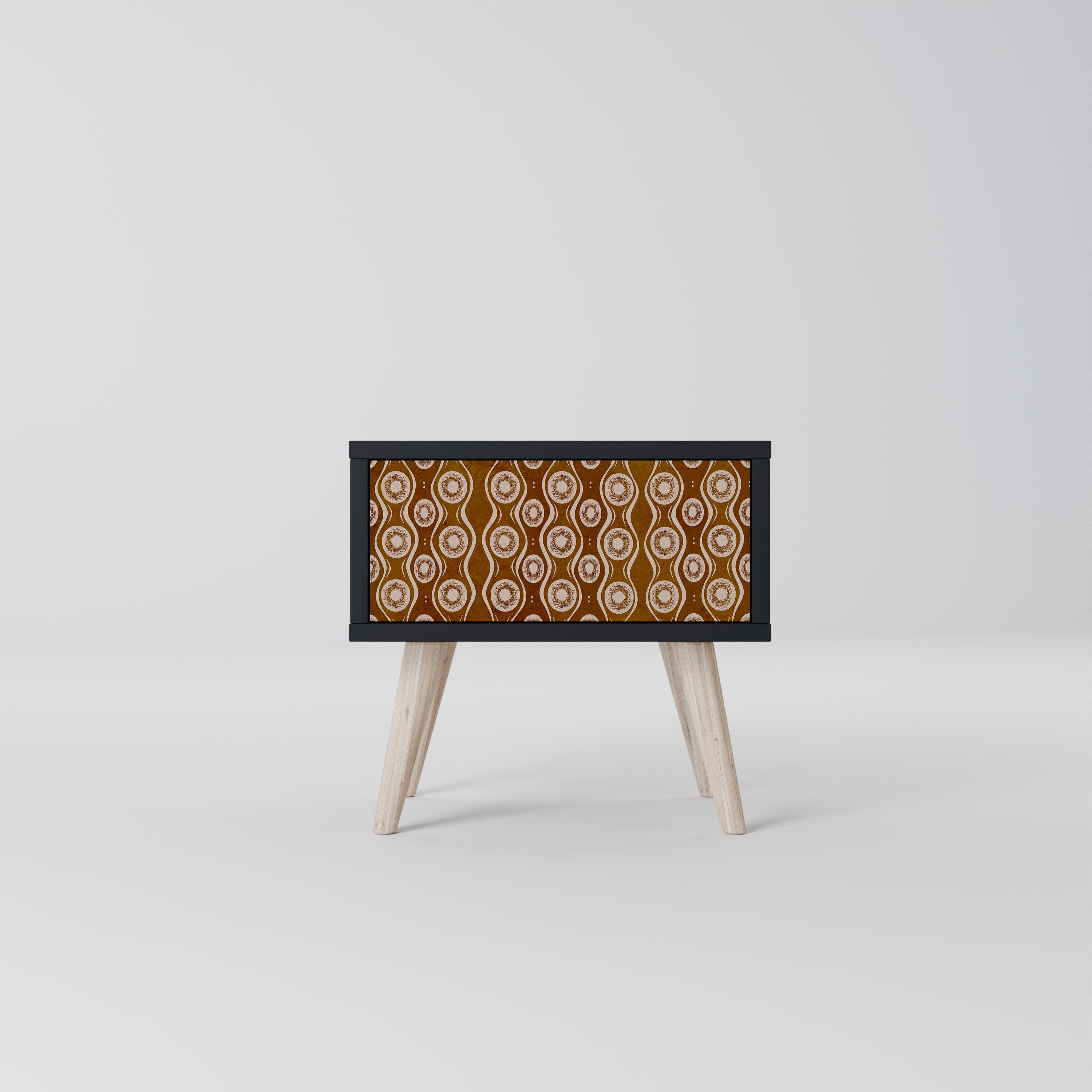 BROWN EYES Mesa de Cabeceira em Acabamento Preto