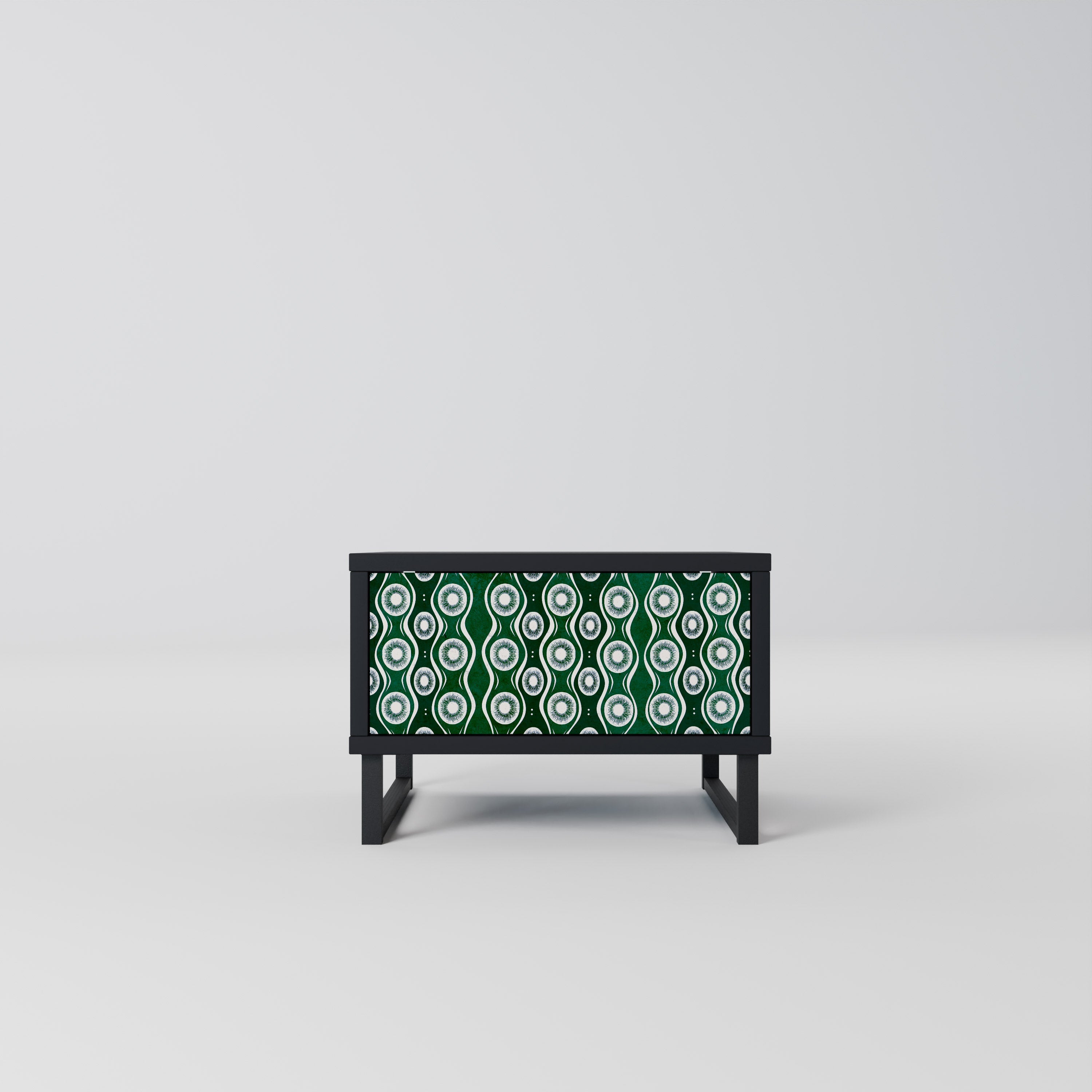 GREEN EYES Mesa de Cabeceira em Acabamento Preto